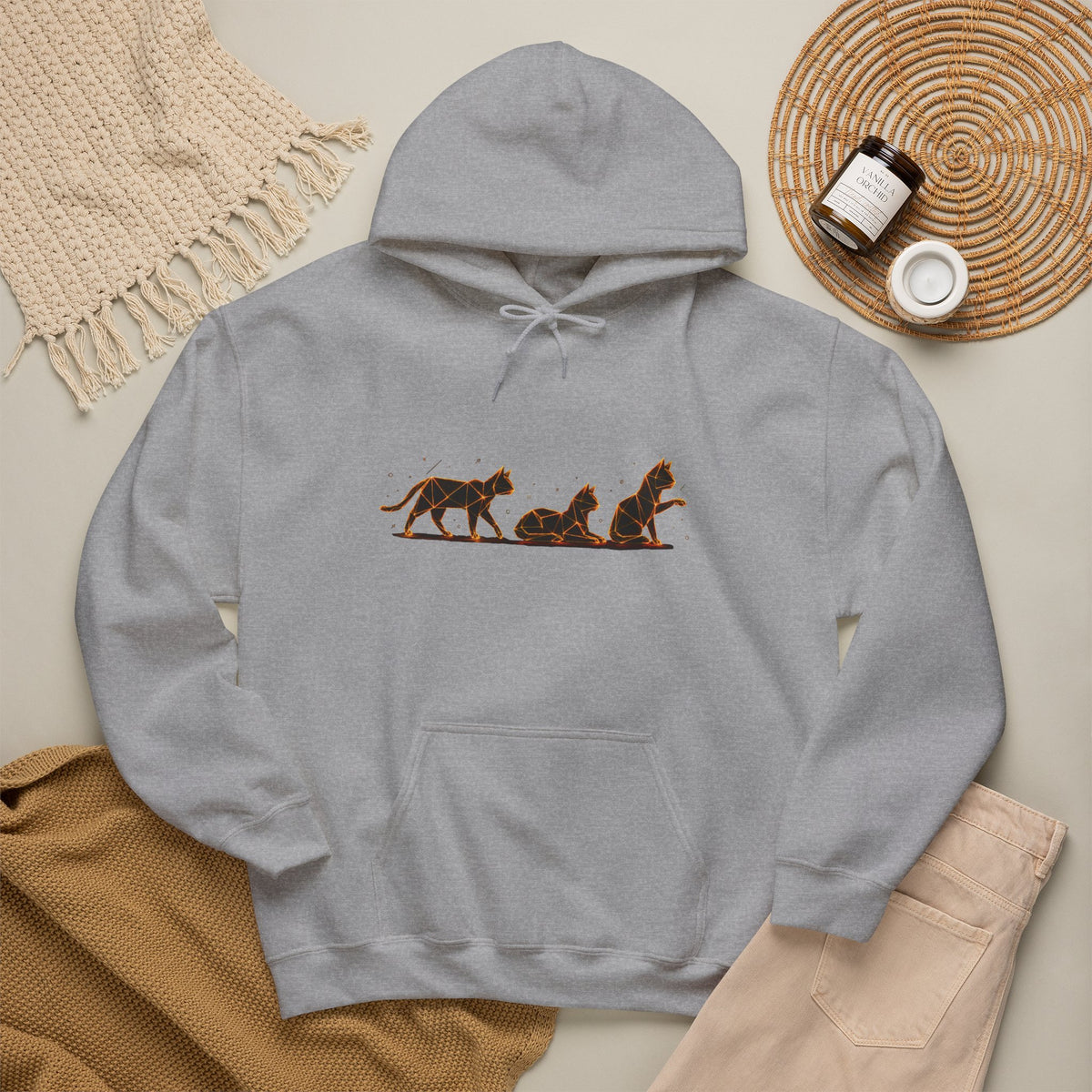 Origami Cat Trio Hoodie | Authenticity Instinct Hoodie