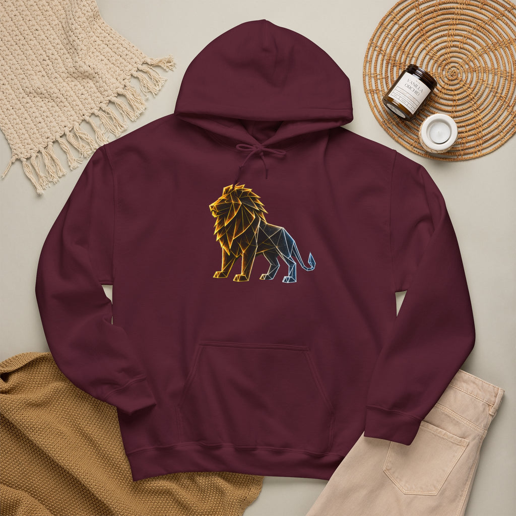 Origami Lion Hoodie. Presence Instinct Sweatshirt
