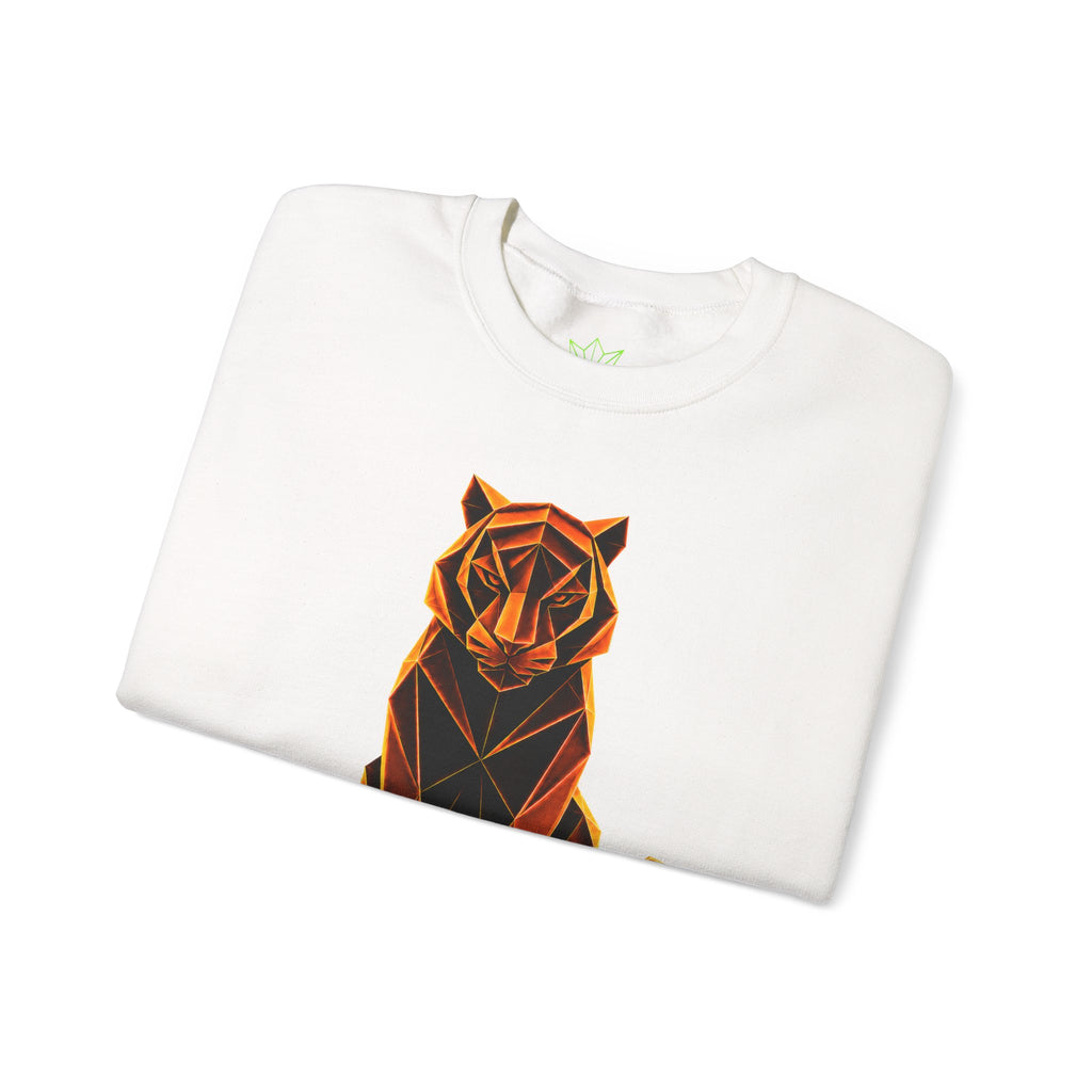 Origami Tiger Illustration Sweatshirt | Inner Power Instinct Sweatshirt