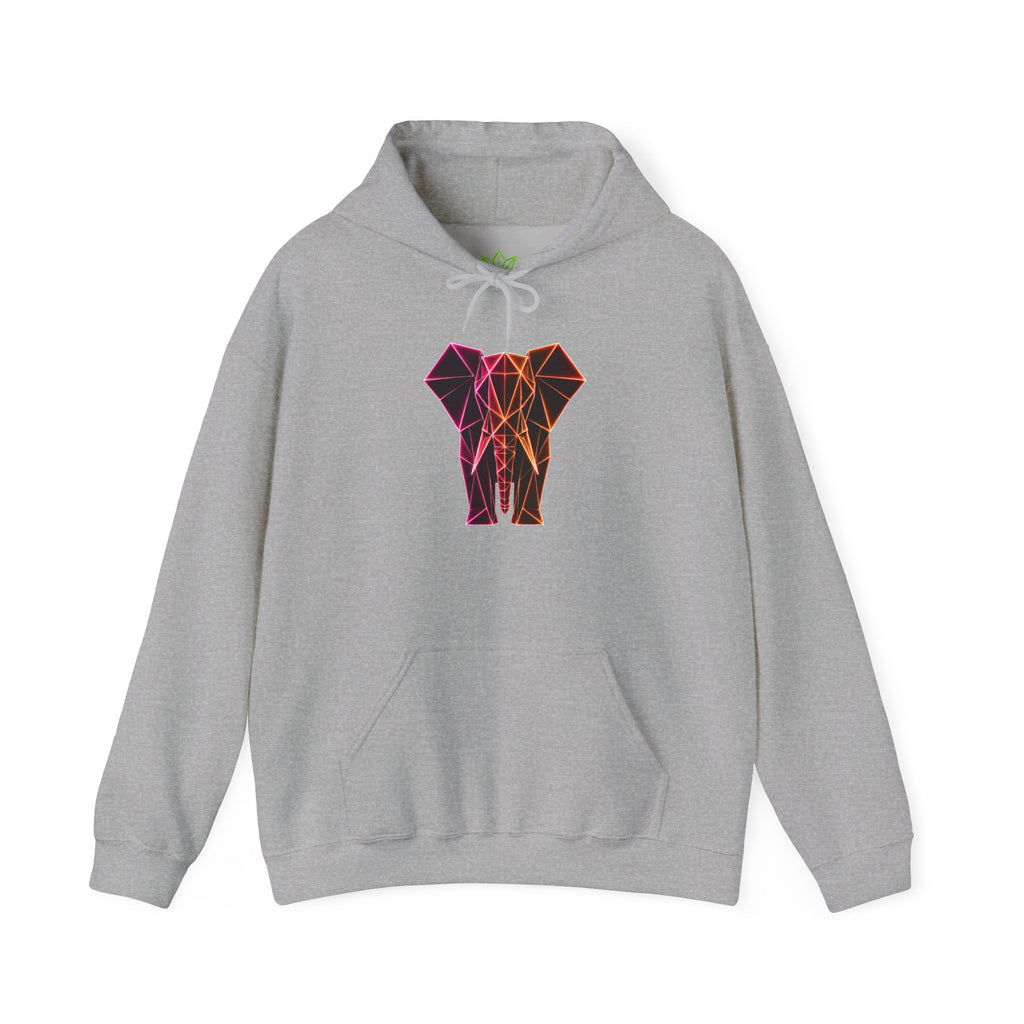 Origami Elephant Hoodie. Wisdom Instinct Sweatshirt