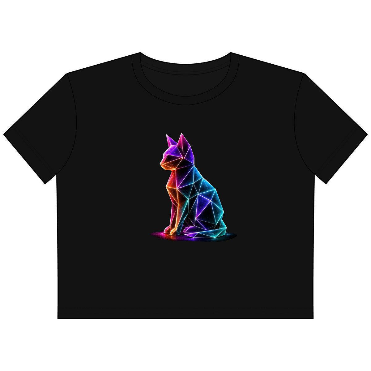 Origami Cat Sitting Tee | Authenticity Instinct Cropped Tee
