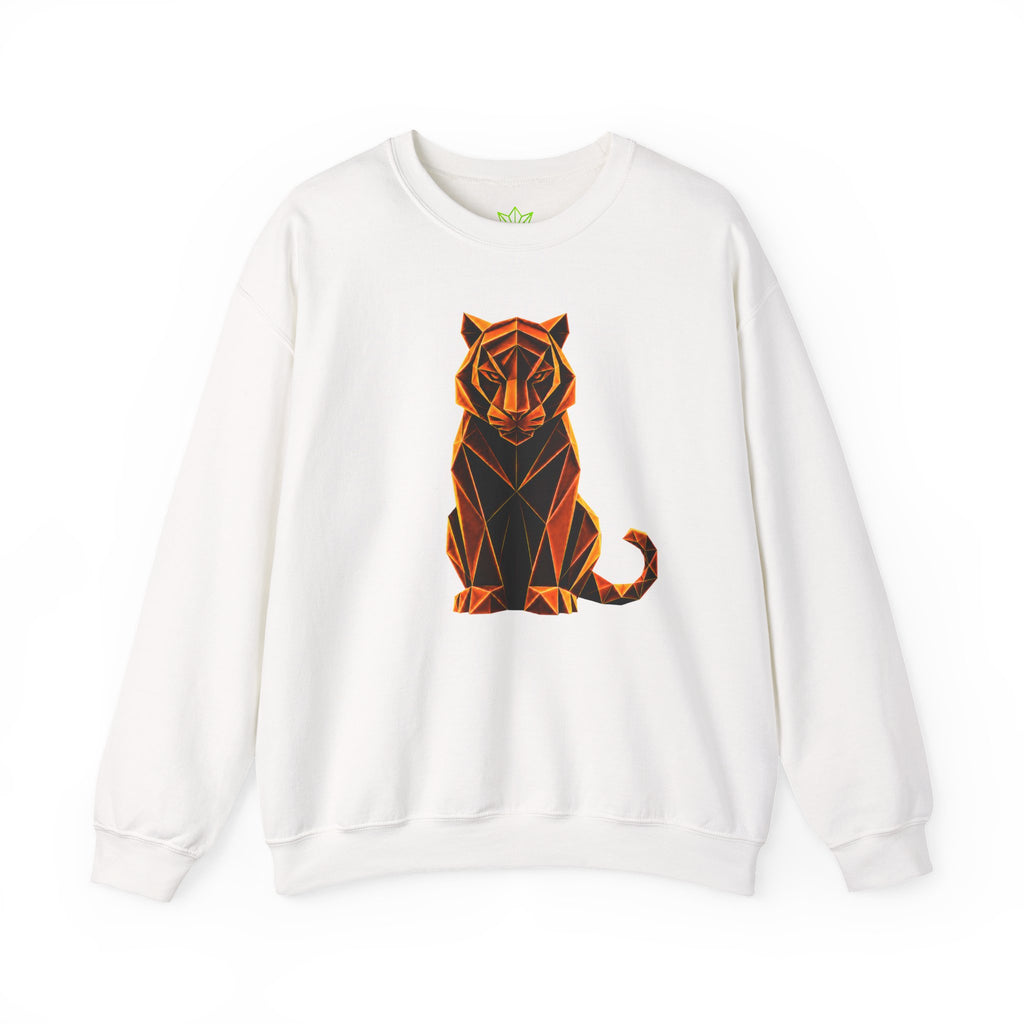 Origami Tiger Illustration Sweatshirt | Inner Power Instinct Sweatshirt