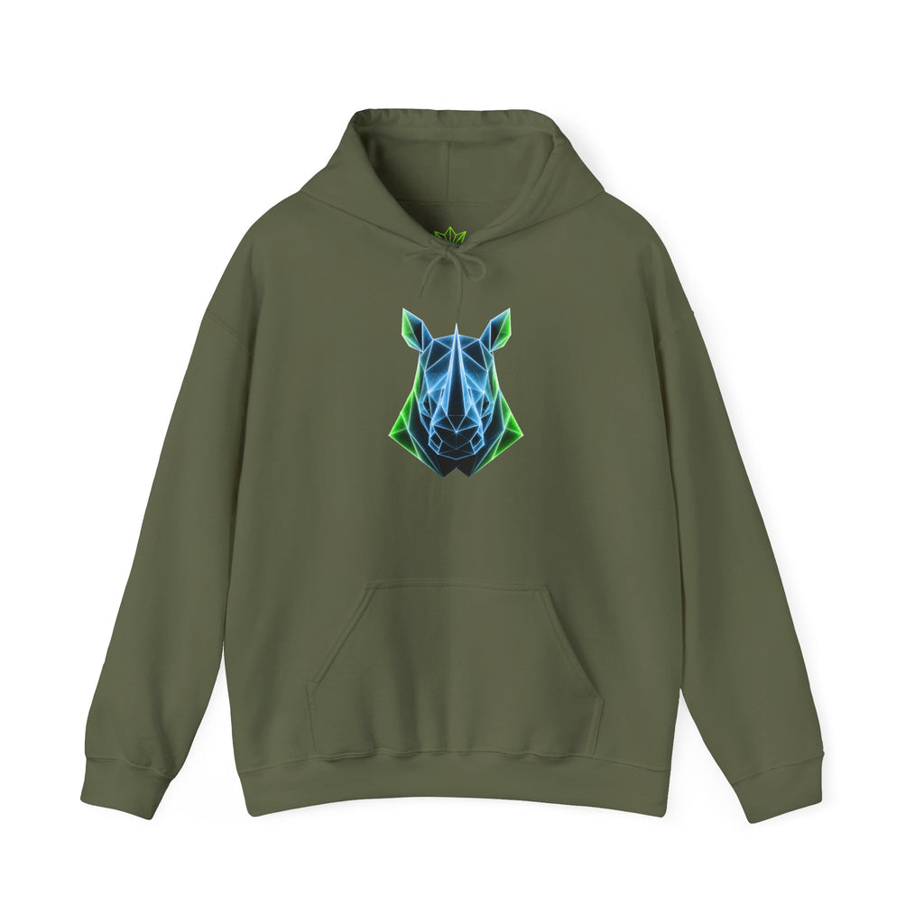 Origami Rhino Hoodie | Resilience Instinct Sweatshirt