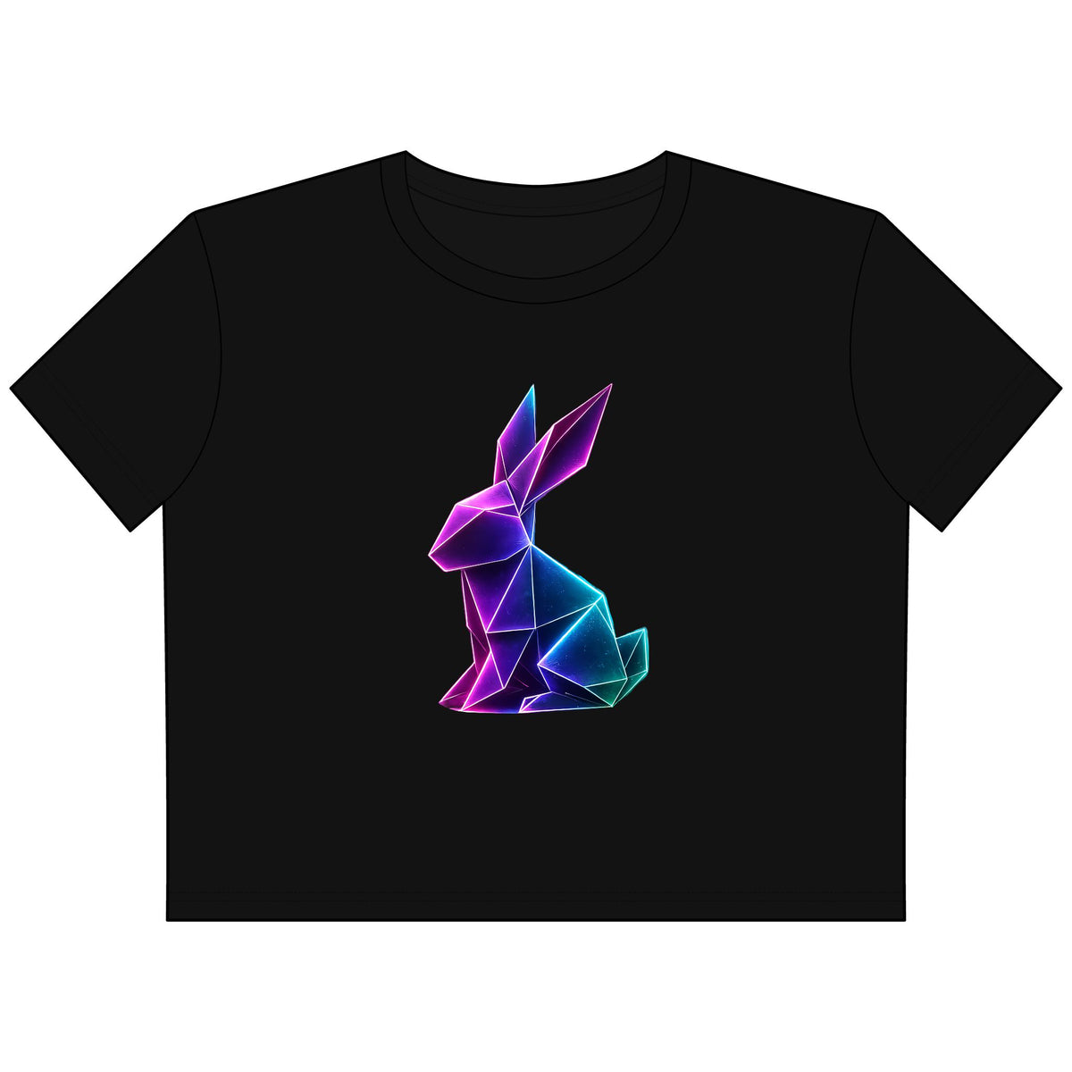Origami Rabbit Cropped  Shirt. Initiative Instinct Cropped Shirt