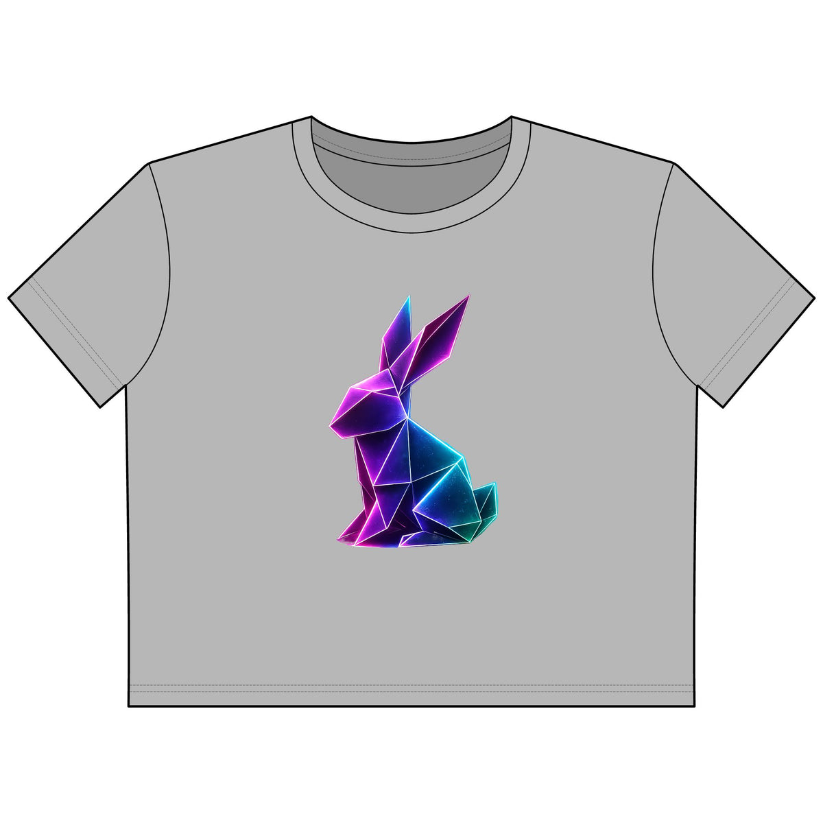 Origami Rabbit Cropped  Shirt. Initiative Instinct Cropped Shirt