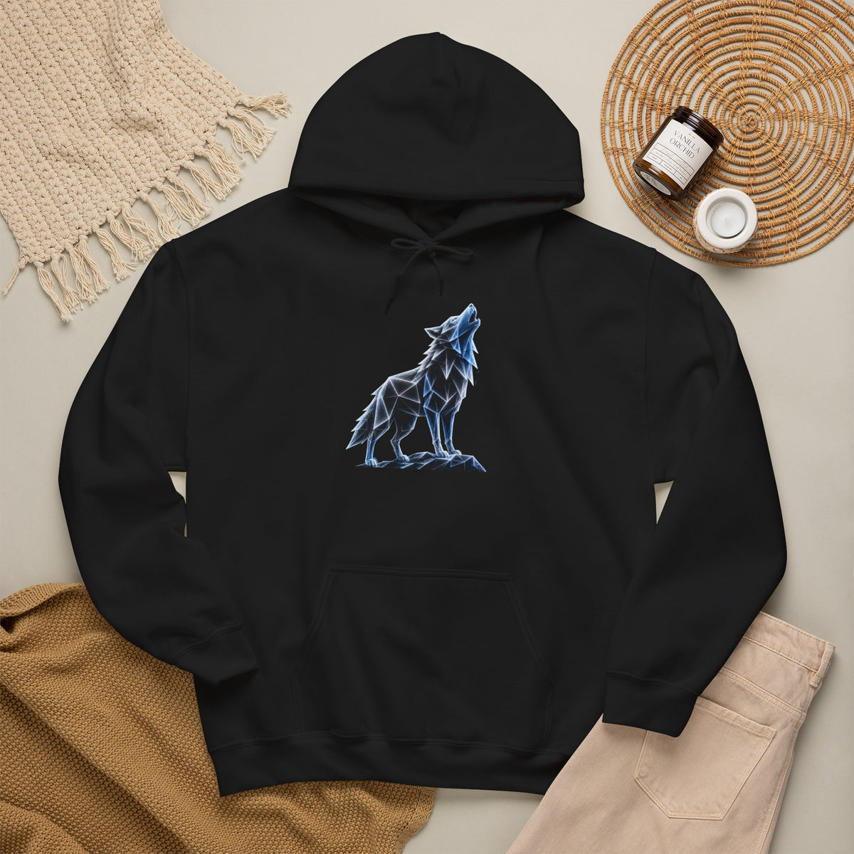 Origami Wolf Hoodie. Belonging Instinct Sweatshirt