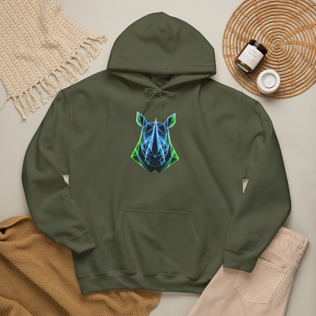 Origami Rhino Hoodie | Resilience Instinct Sweatshirt