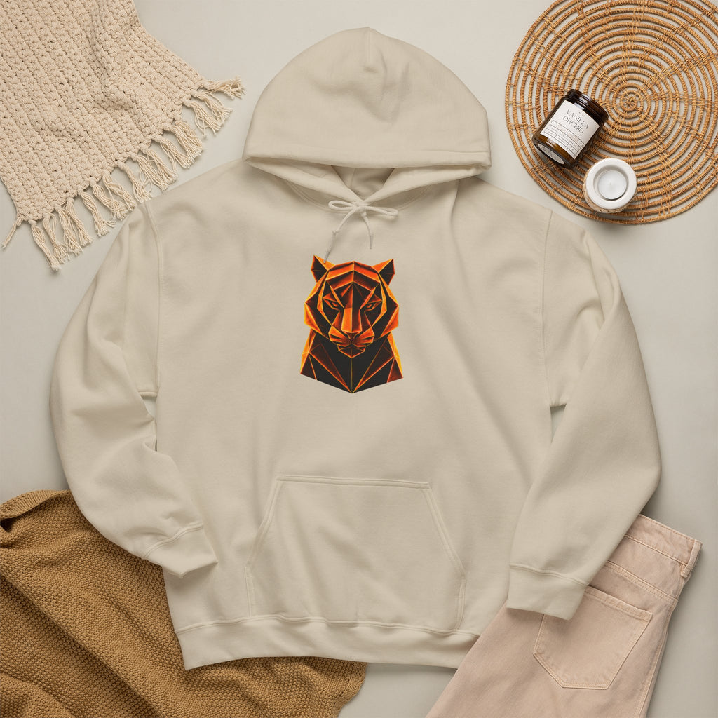 Origami Tiger Hoodie. Inner Power Instinct Sweatshirt