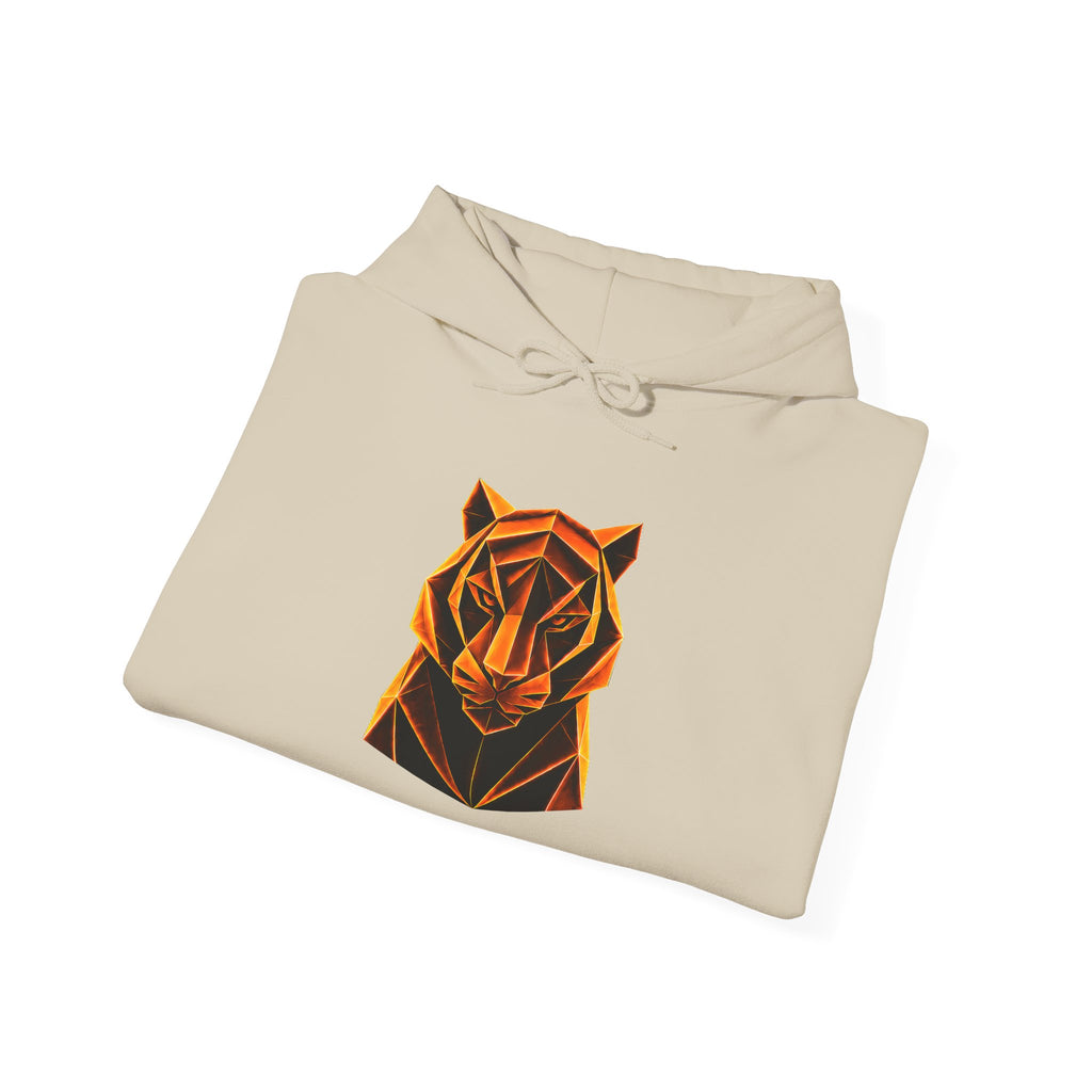 Origami Tiger Hoodie. Inner Power Instinct Sweatshirt