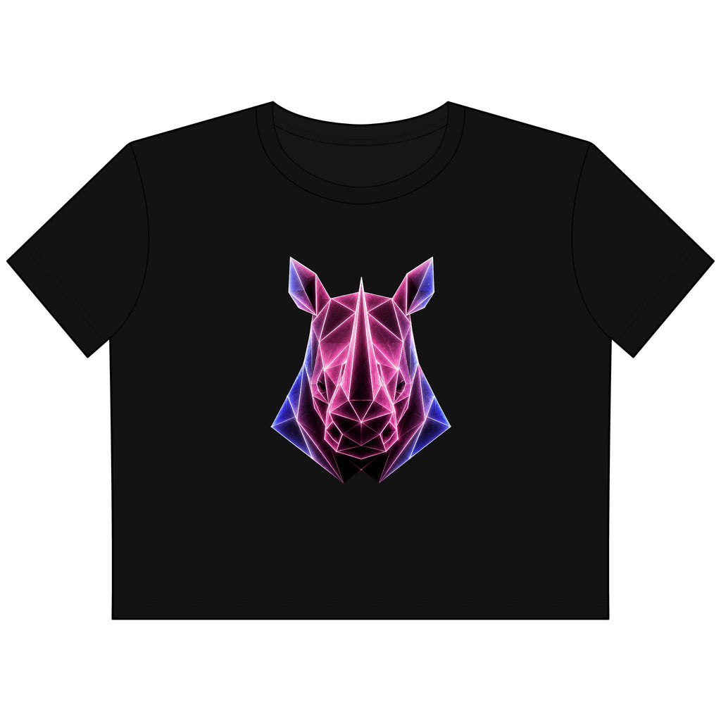Origami Rhino Tee. Resilience Instinct Cropped Boxy T-Shirt