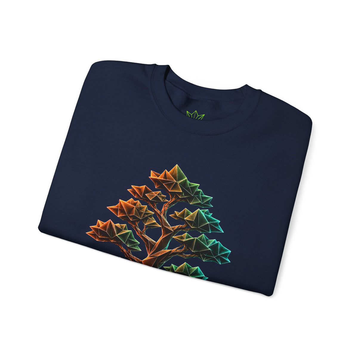 Origami Tree Unisex Heavy Blend™ Crewneck Sweatshirt. Grounding Instinct Sweatshirt