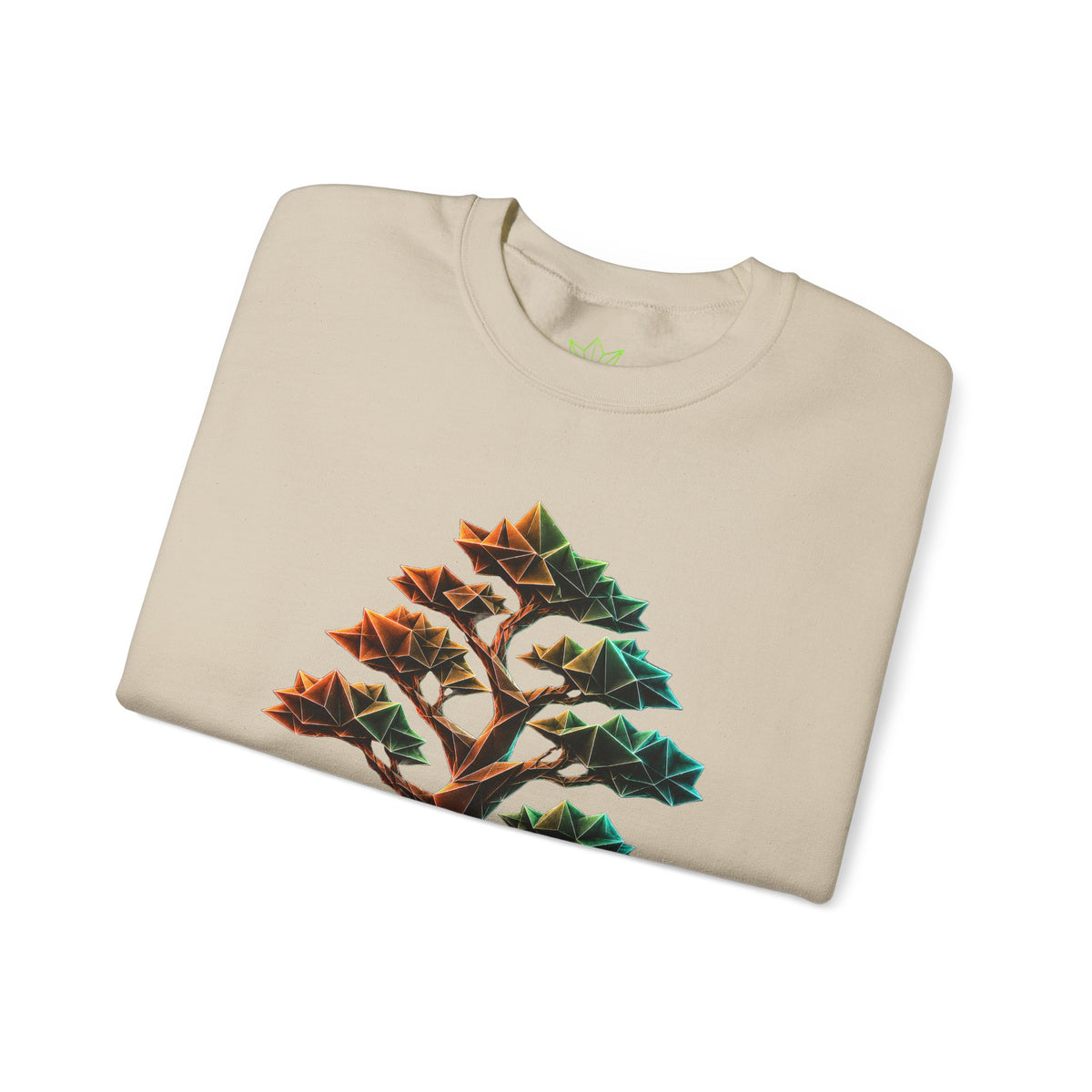 Origami Tree Unisex Heavy Blend™ Crewneck Sweatshirt. Grounding Instinct Sweatshirt