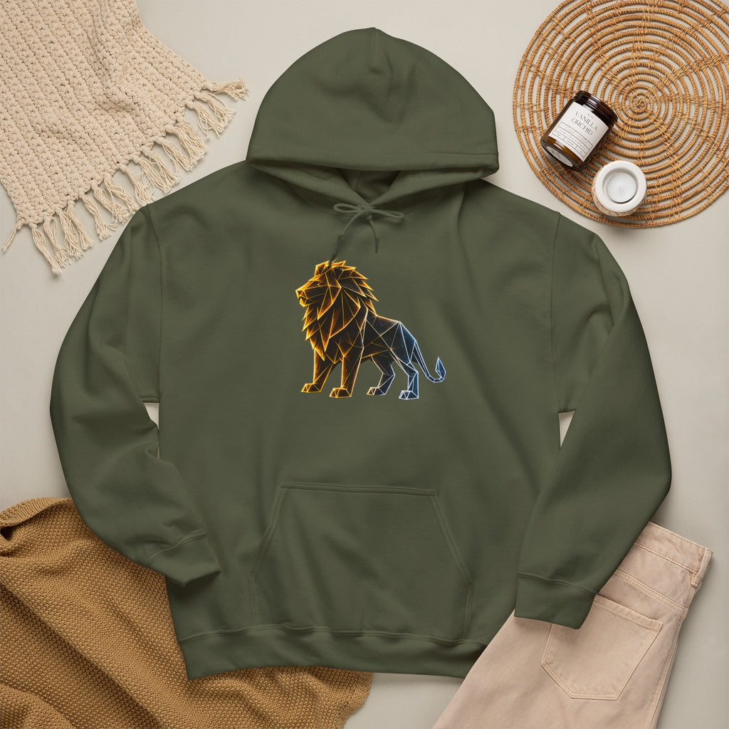 Origami Lion Hoodie. Presence Instinct Sweatshirt