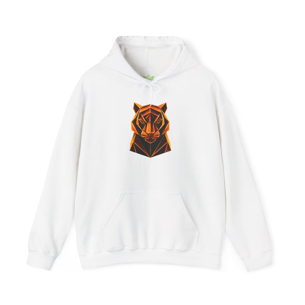 Origami Tiger Hoodie. Inner Power Instinct Sweatshirt