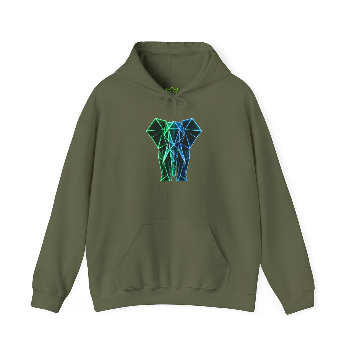 Origami Elephant Hoodie. Wisdom Instinct Sweatshirt