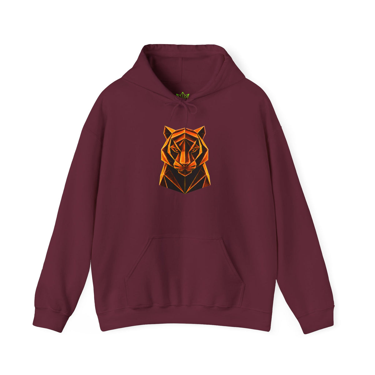 Origami Tiger Hoodie. Inner Power Instinct Sweatshirt