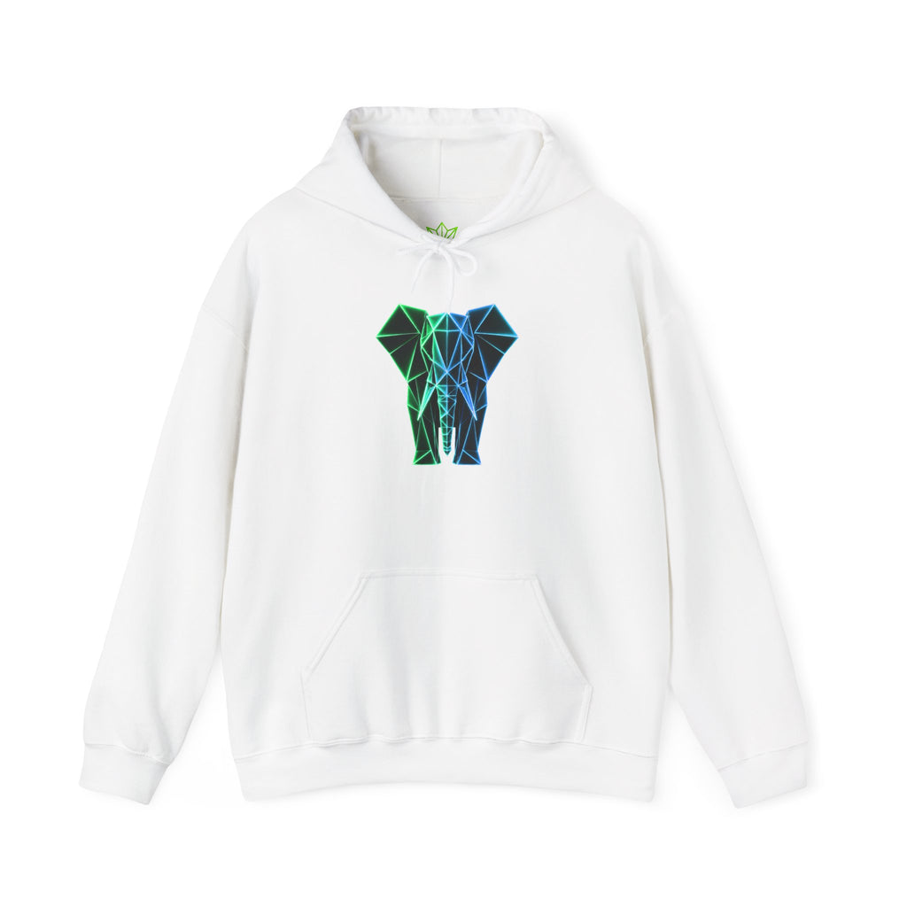 Origami Elephant Hoodie. Wisdom Instinct Sweatshirt