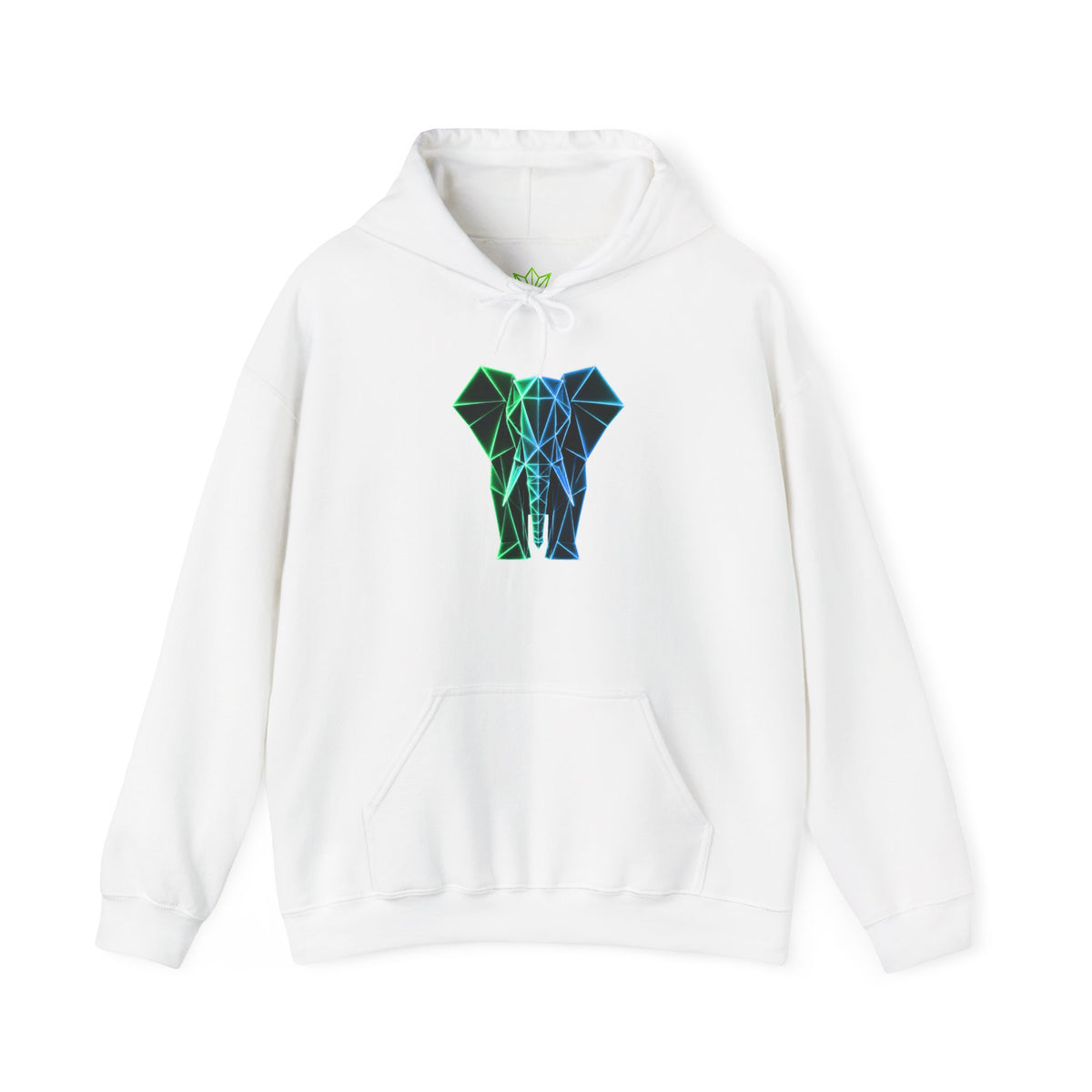 Origami Elephant Hoodie. Wisdom Instinct Sweatshirt