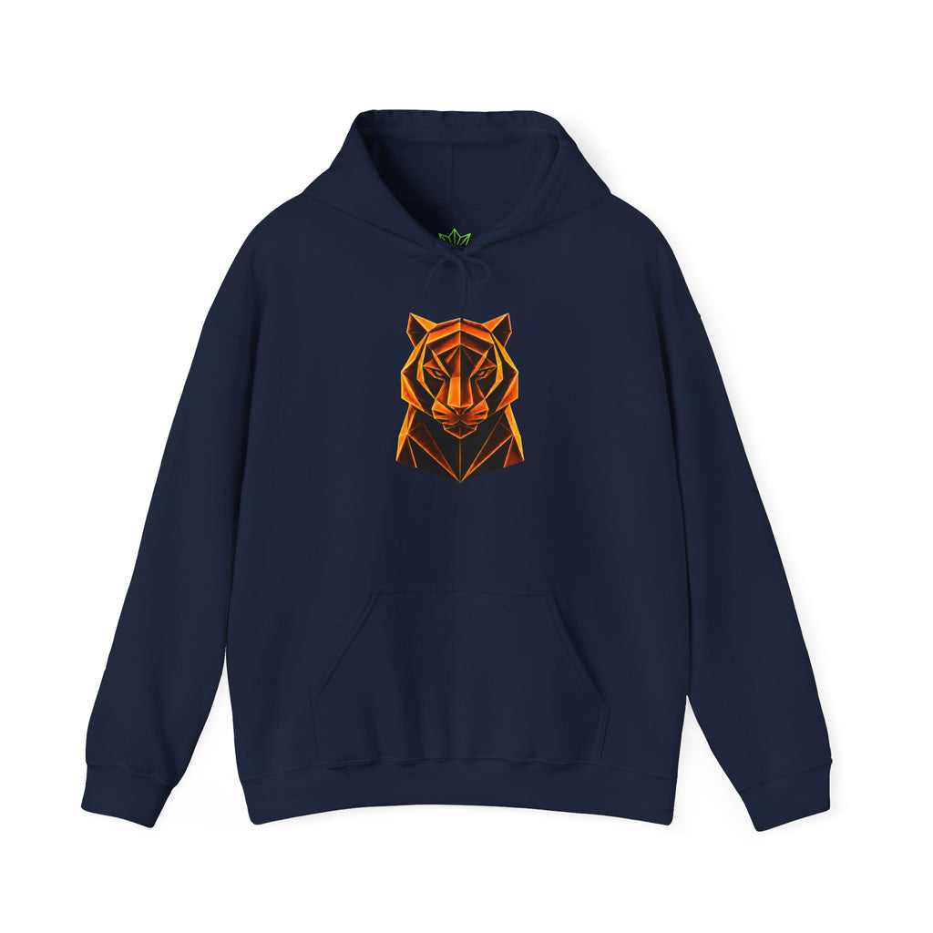Origami Tiger Hoodie. Inner Power Instinct Sweatshirt