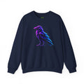 Origami Neon Raven Crewneck Sweatshirt | Mystery Instinct Crewneck Sweatshirt