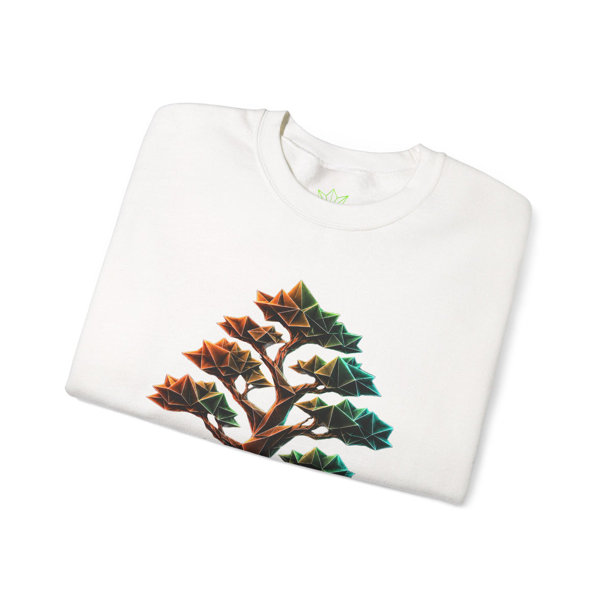 Origami Tree Unisex Heavy Blend™ Crewneck Sweatshirt. Grounding Instinct Sweatshirt