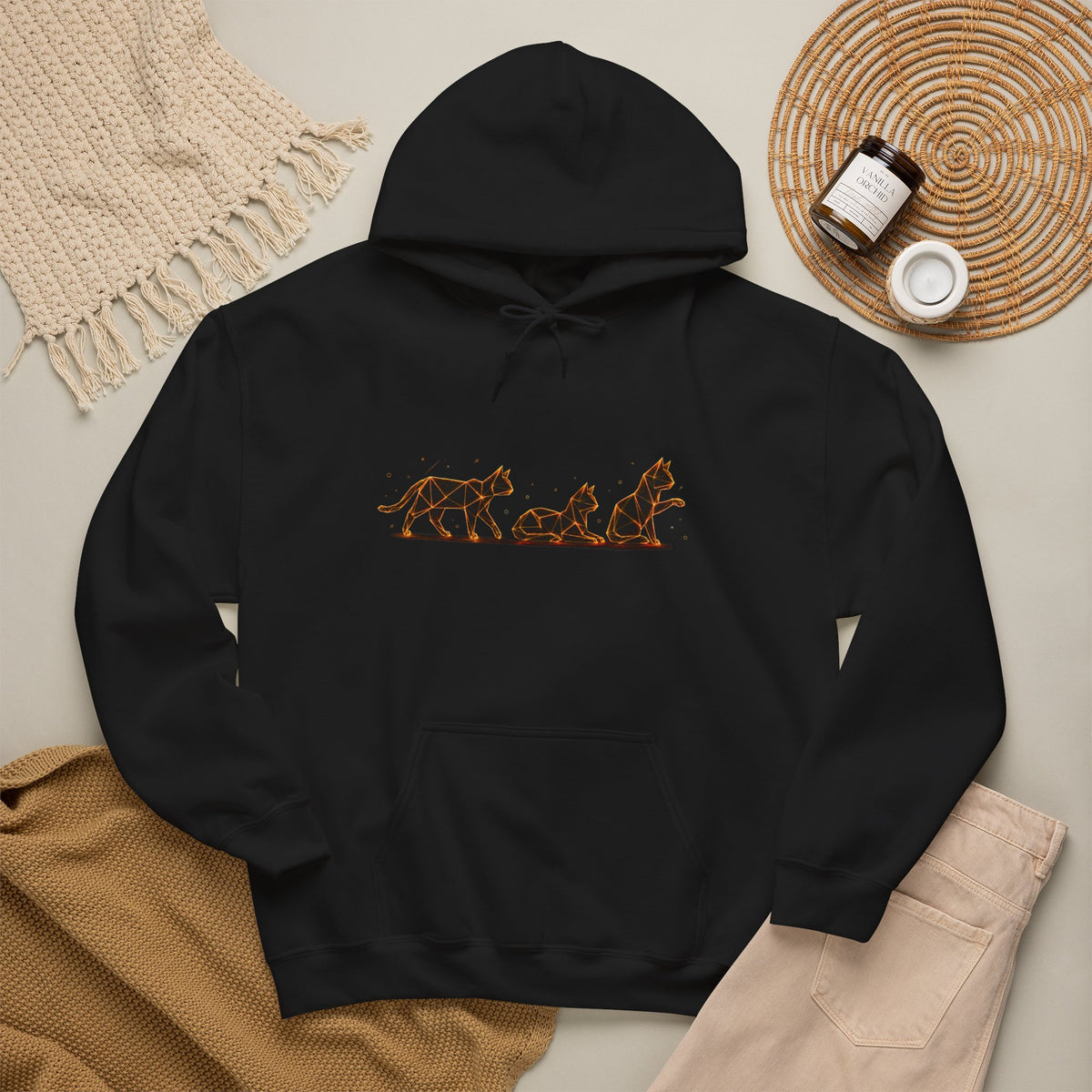 Origami Cat Trio Hoodie | Authenticity Instinct Hoodie