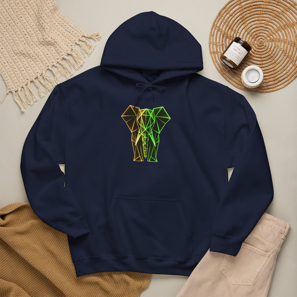 Origami Elephant Hoodie. Wisdom Instinct Sweatshirt