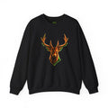 Origami Neon Deer Head Sweatshirt. Freedom Instinct Crewneck Sweatshirt