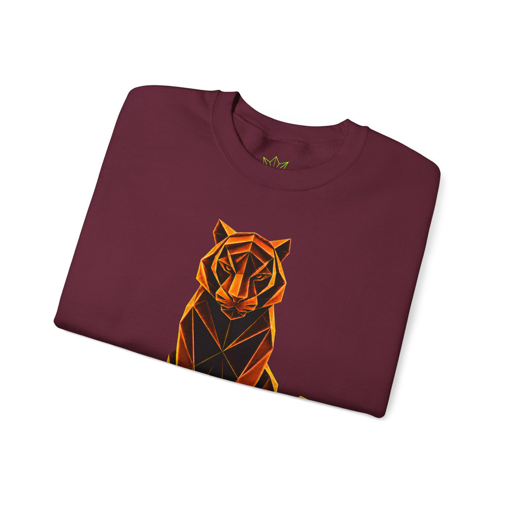 Origami Tiger Illustration Sweatshirt | Inner Power Instinct Sweatshirt