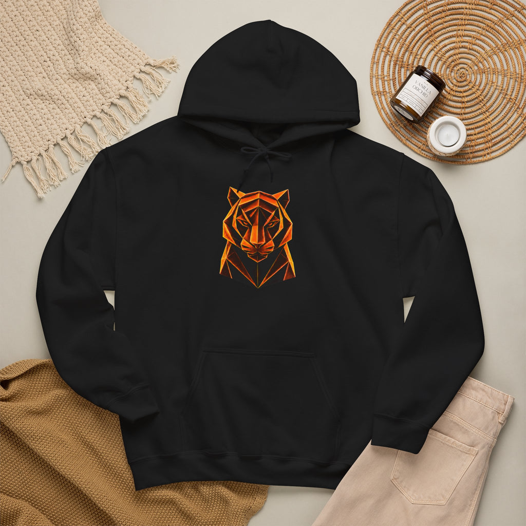 Origami Tiger Hoodie. Inner Power Instinct Sweatshirt