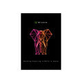 Geometric Neon Elephant Aluminum Composite Panel | Modern Wall Art, Wisdom Quote