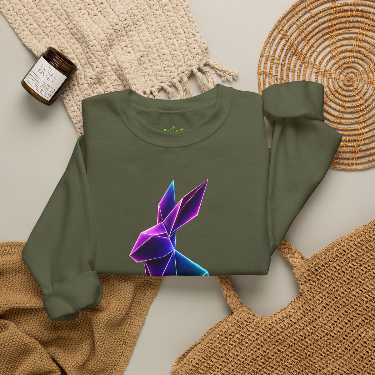 Origami Rabbit Sweatshirt. Initiative Instinct Sweatshirt
