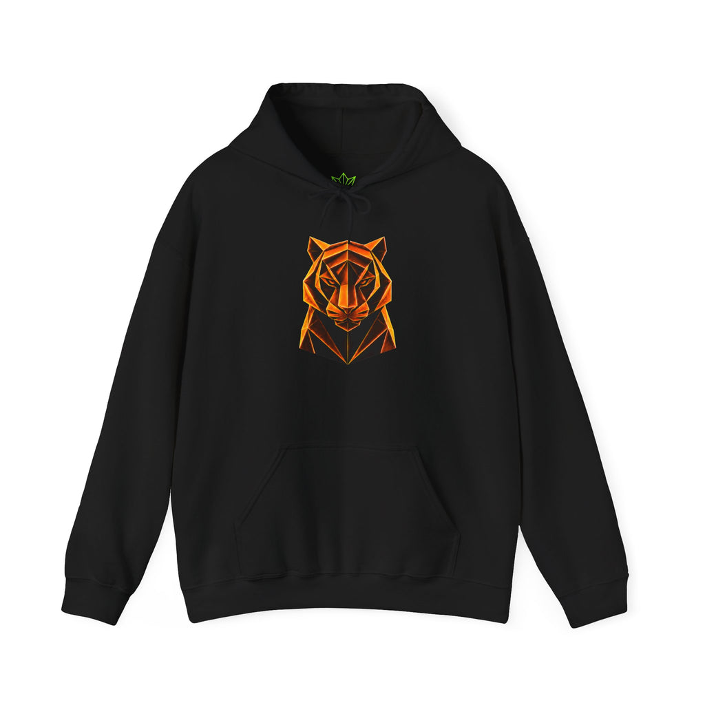 Origami Tiger Hoodie. Inner Power Instinct Sweatshirt