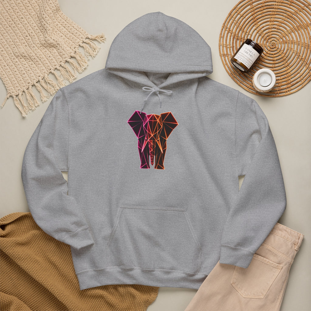 Origami Elephant Hoodie. Wisdom Instinct Sweatshirt