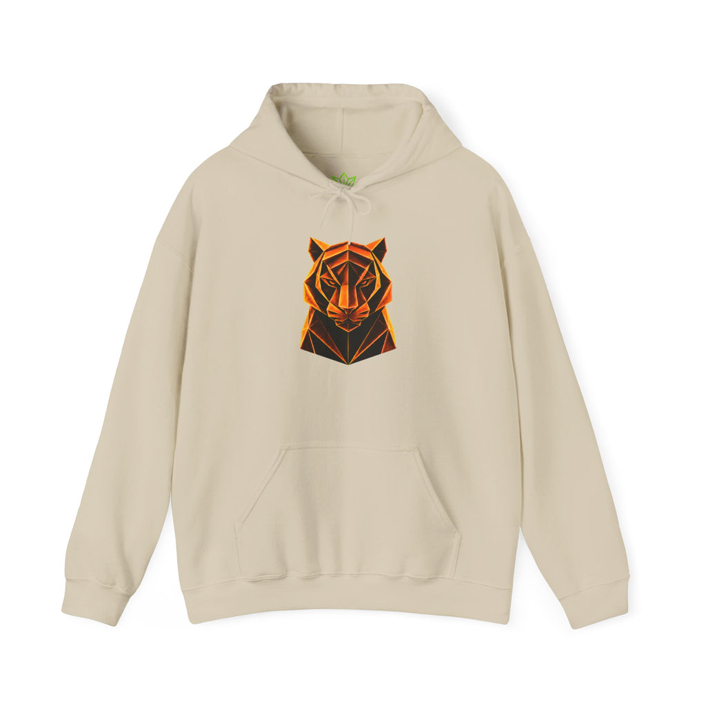 Origami Tiger Hoodie. Inner Power Instinct Sweatshirt