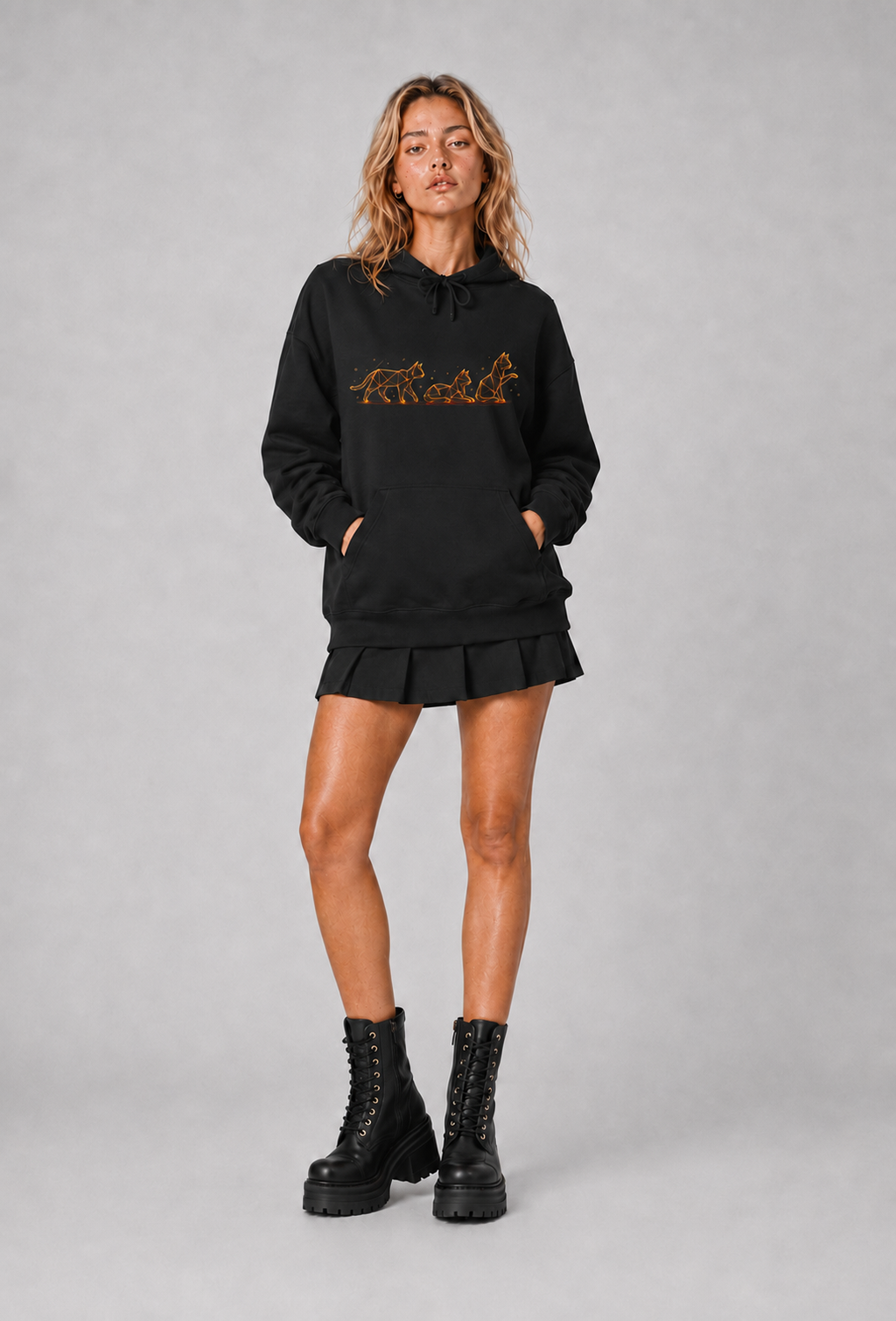 Origami Cat Trio Hoodie | Authenticity Instinct Hoodie
