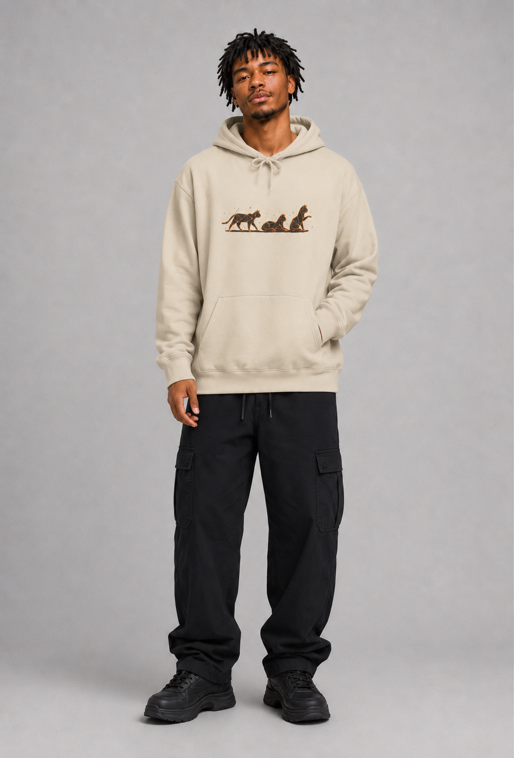 Origami Cat Trio Hoodie | Authenticity Instinct Hoodie