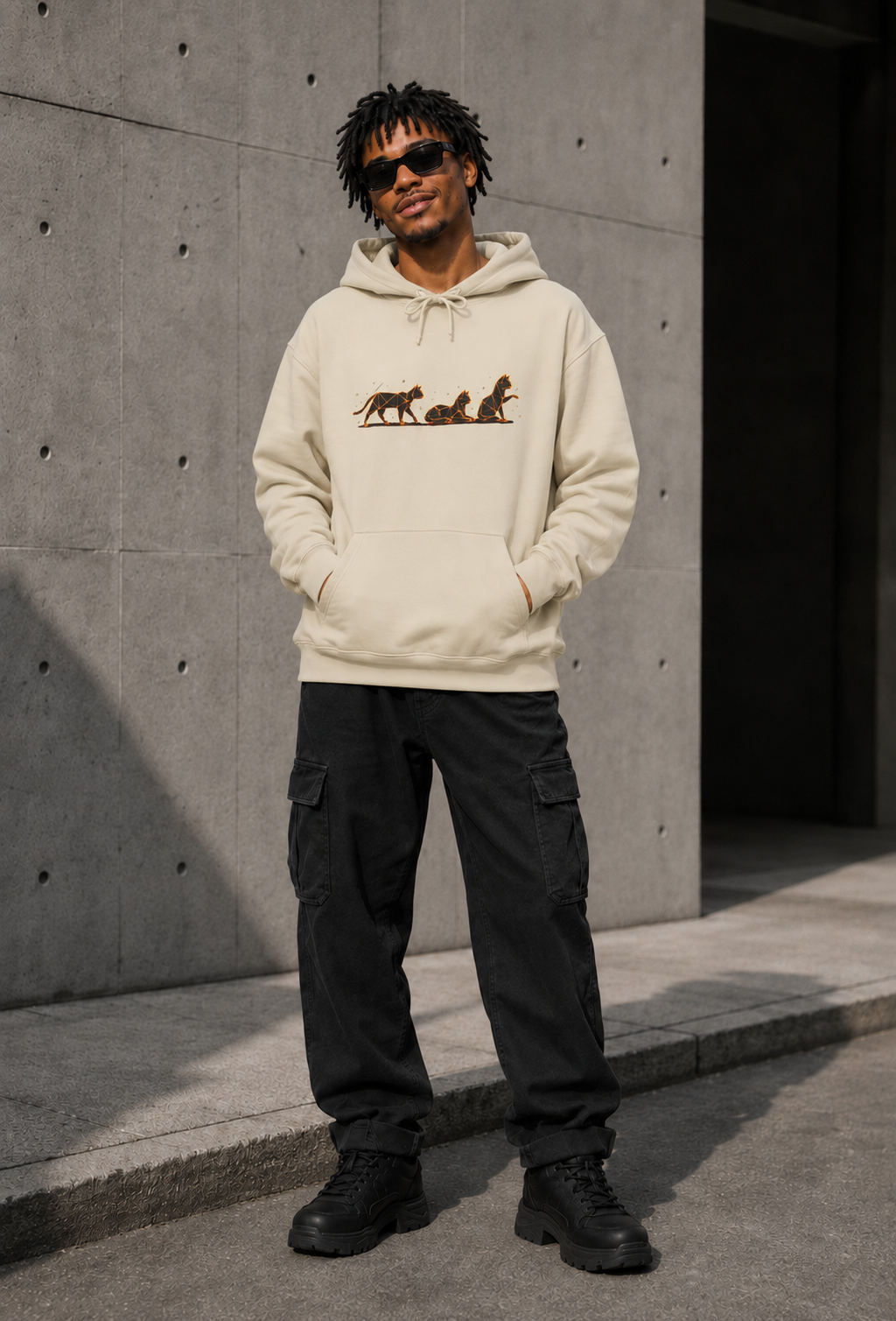 Origami Cat Trio Hoodie | Authenticity Instinct Hoodie