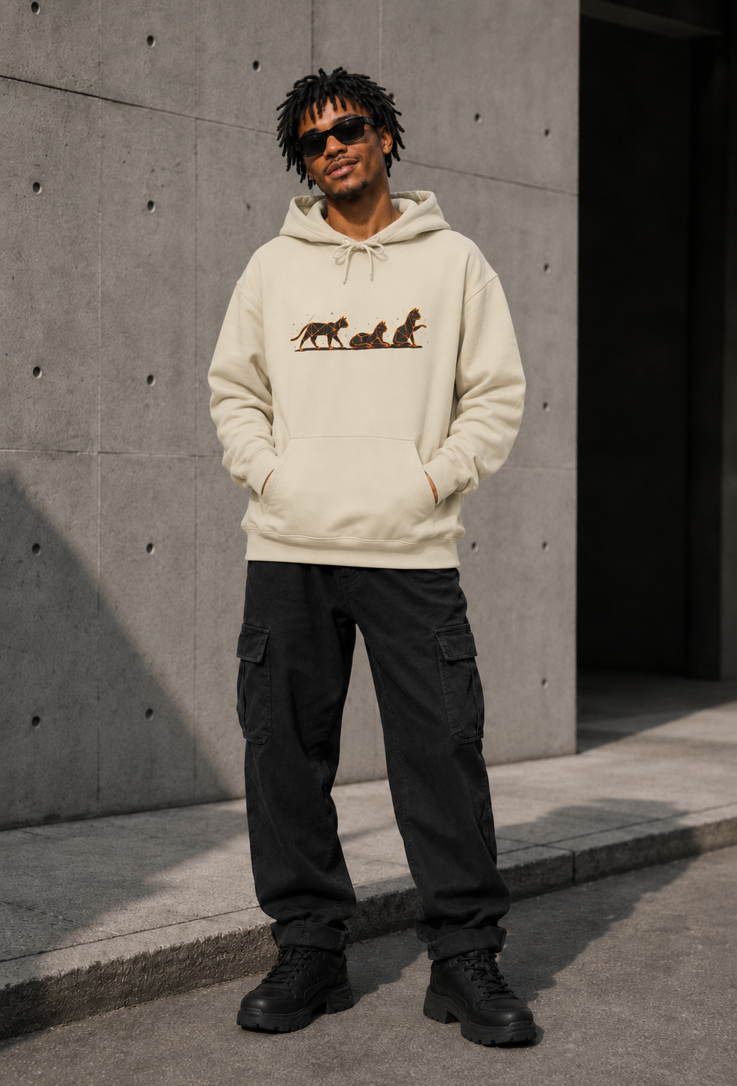 Origami Cat Trio Hoodie | Authenticity Instinct Hoodie