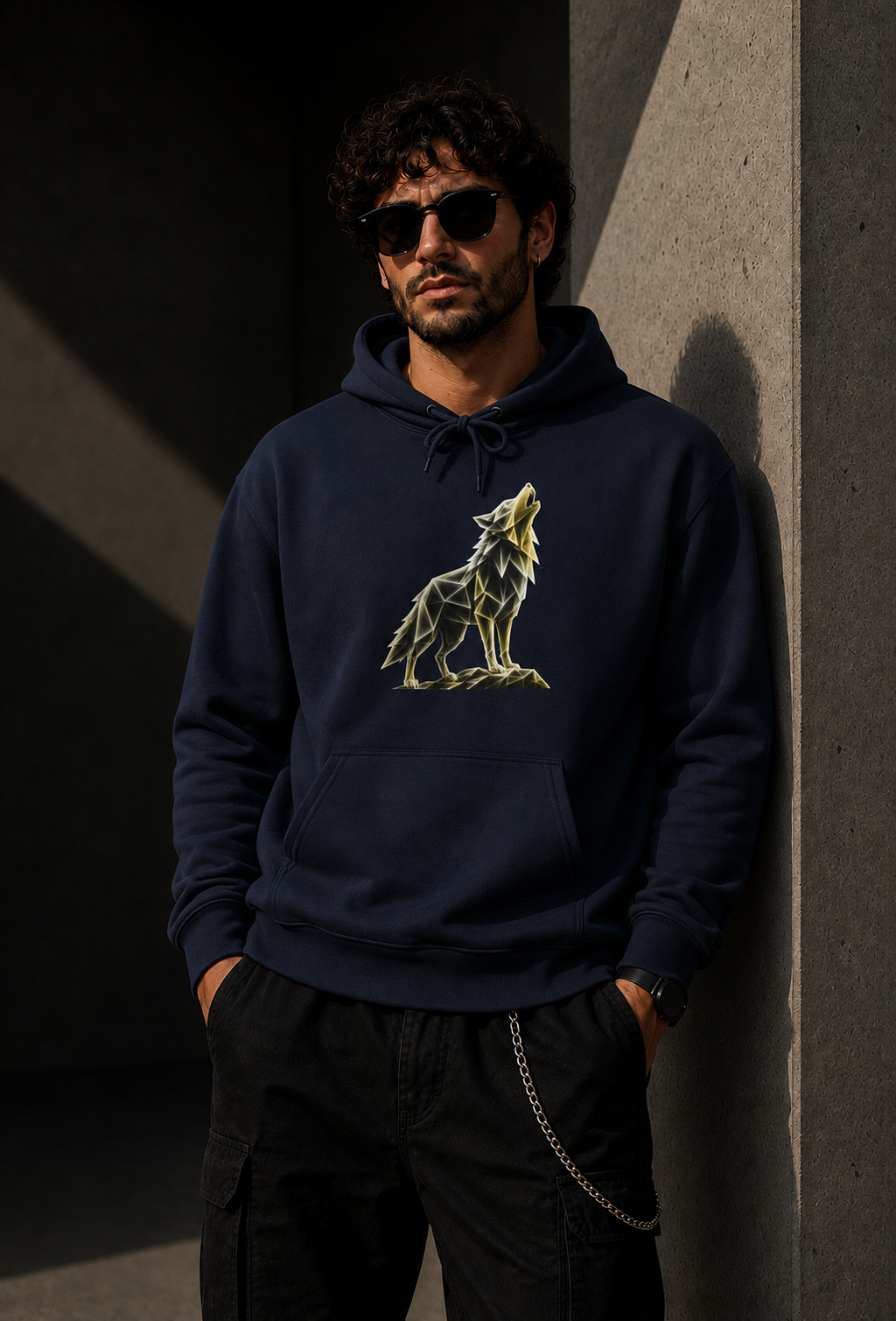 Origami Wolf Hoodie. Belonging Instinct Sweatshirt