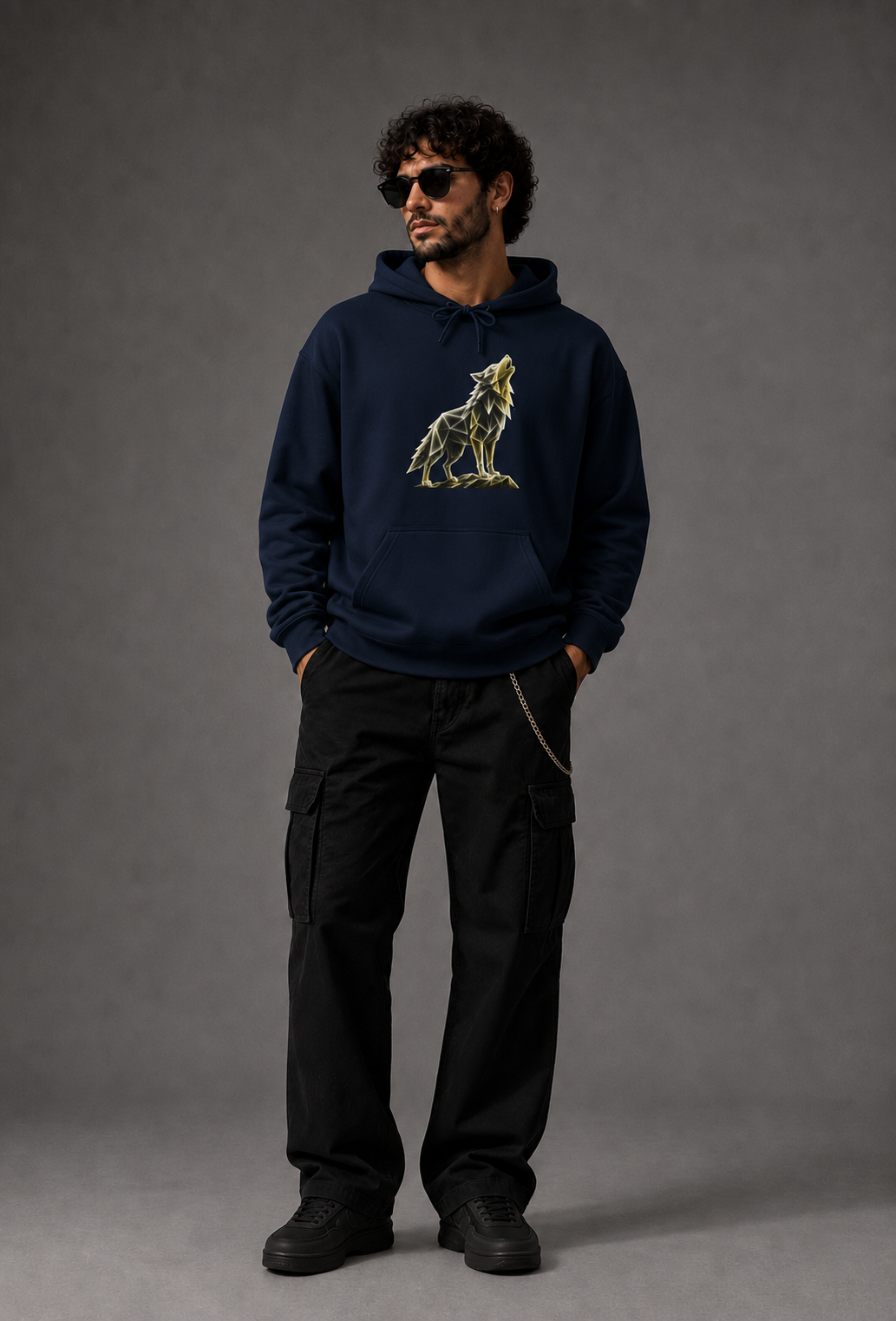 Origami Wolf Hoodie. Belonging Instinct Sweatshirt
