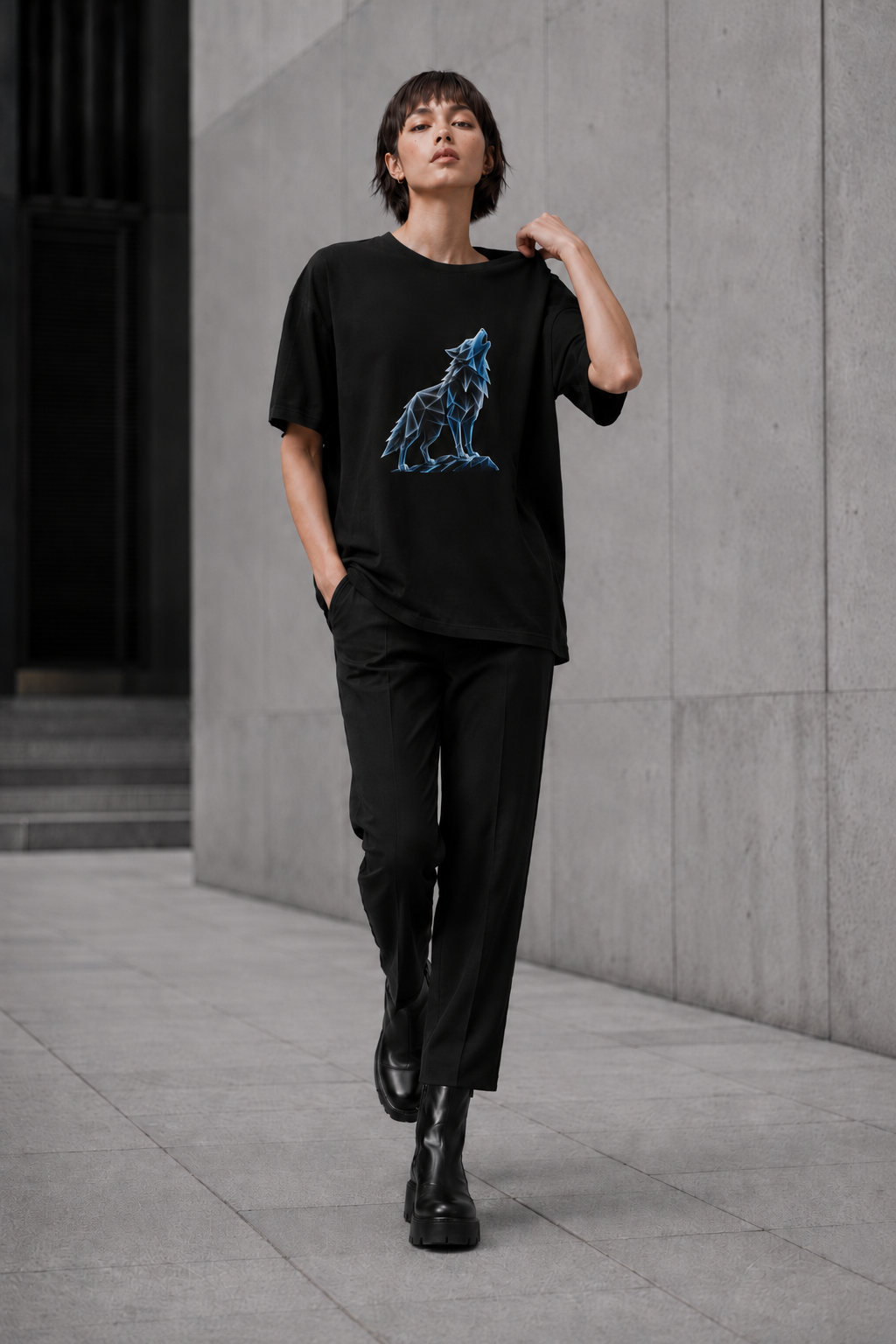 Origami Wolf T-Shirt. Belonging Instinct Tee