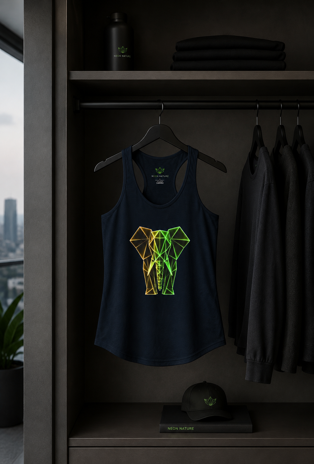 Origami Elephant Racerback Tank. Wisdom Instinct Tank