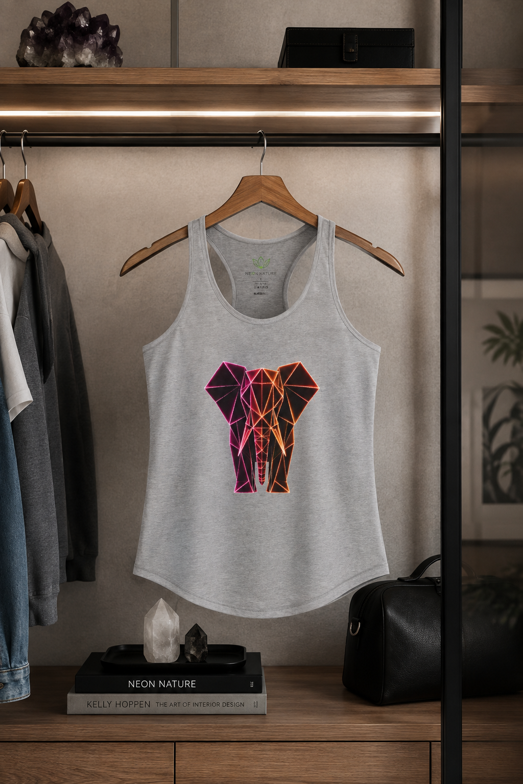 Origami Elephant Racerback Tank. Wisdom Instinct Tank