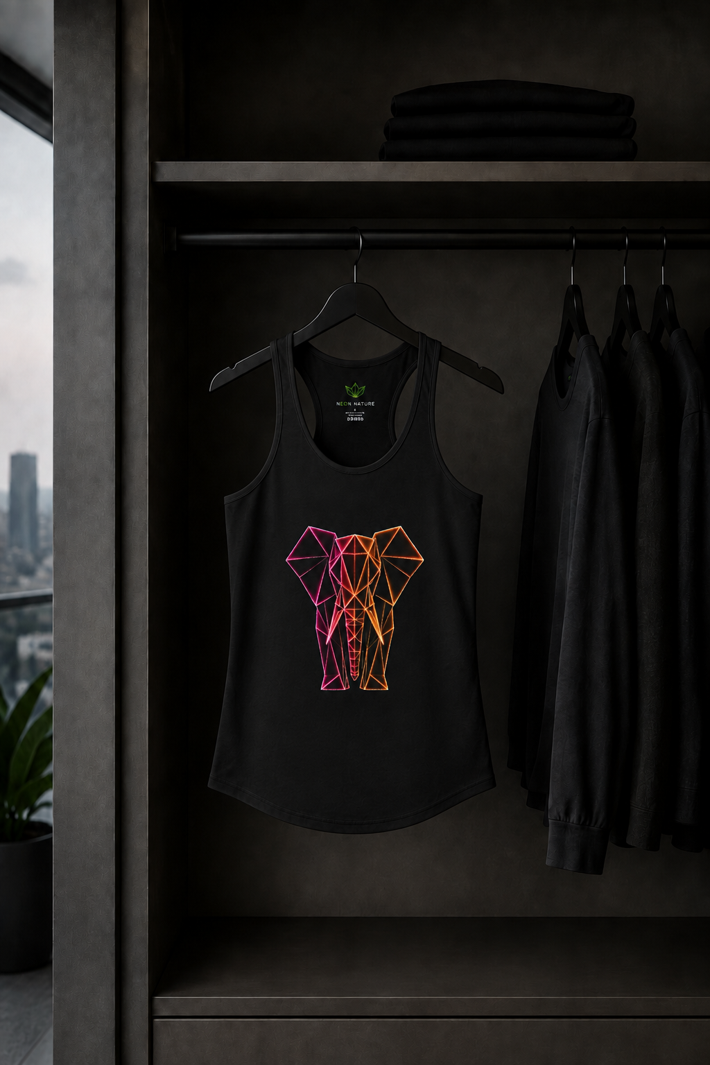 Origami Elephant Racerback Tank. Wisdom Instinct Tank