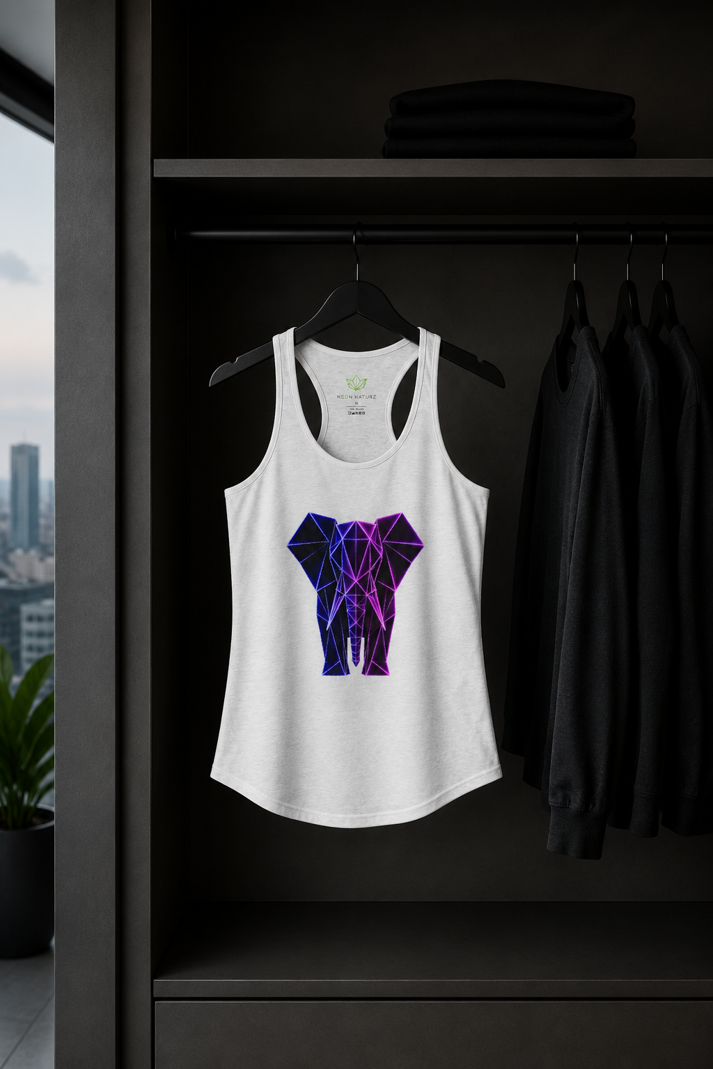 Origami Elephant Racerback Tank. Wisdom Instinct Tank