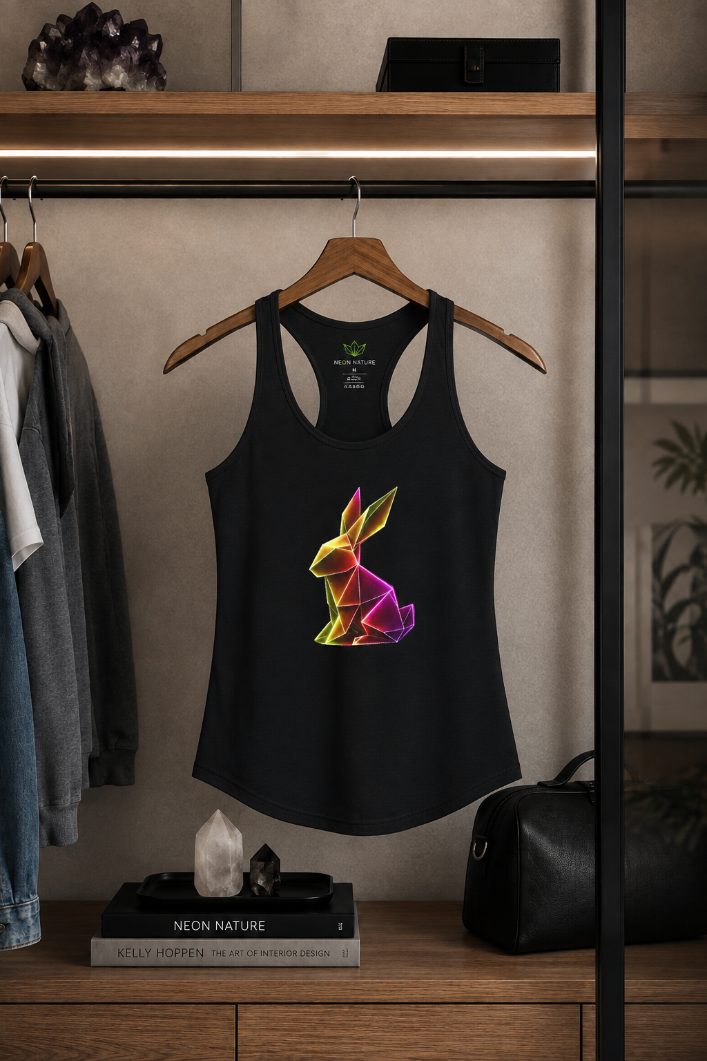 Origami Rabbit Racerback Tank