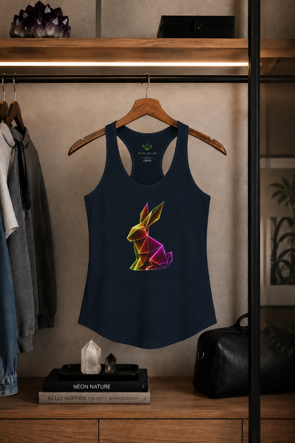 Origami Rabbit Racerback Tank