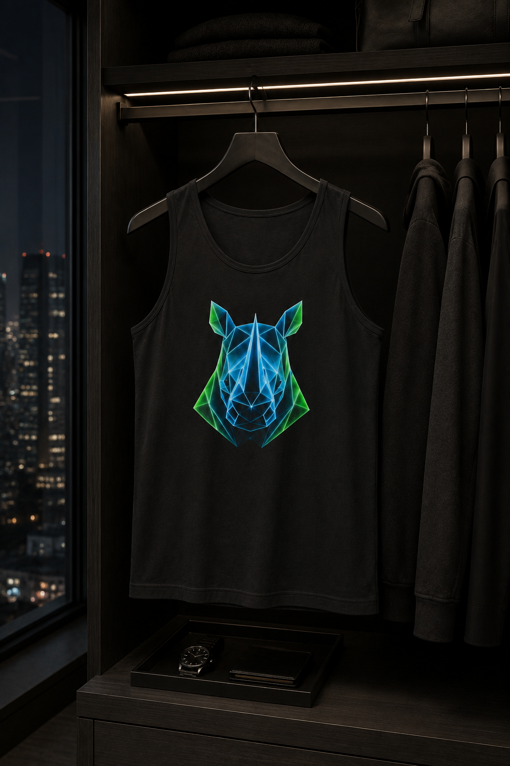 Origami Rhino Tank Top. Resilience Instinct Tank Top.