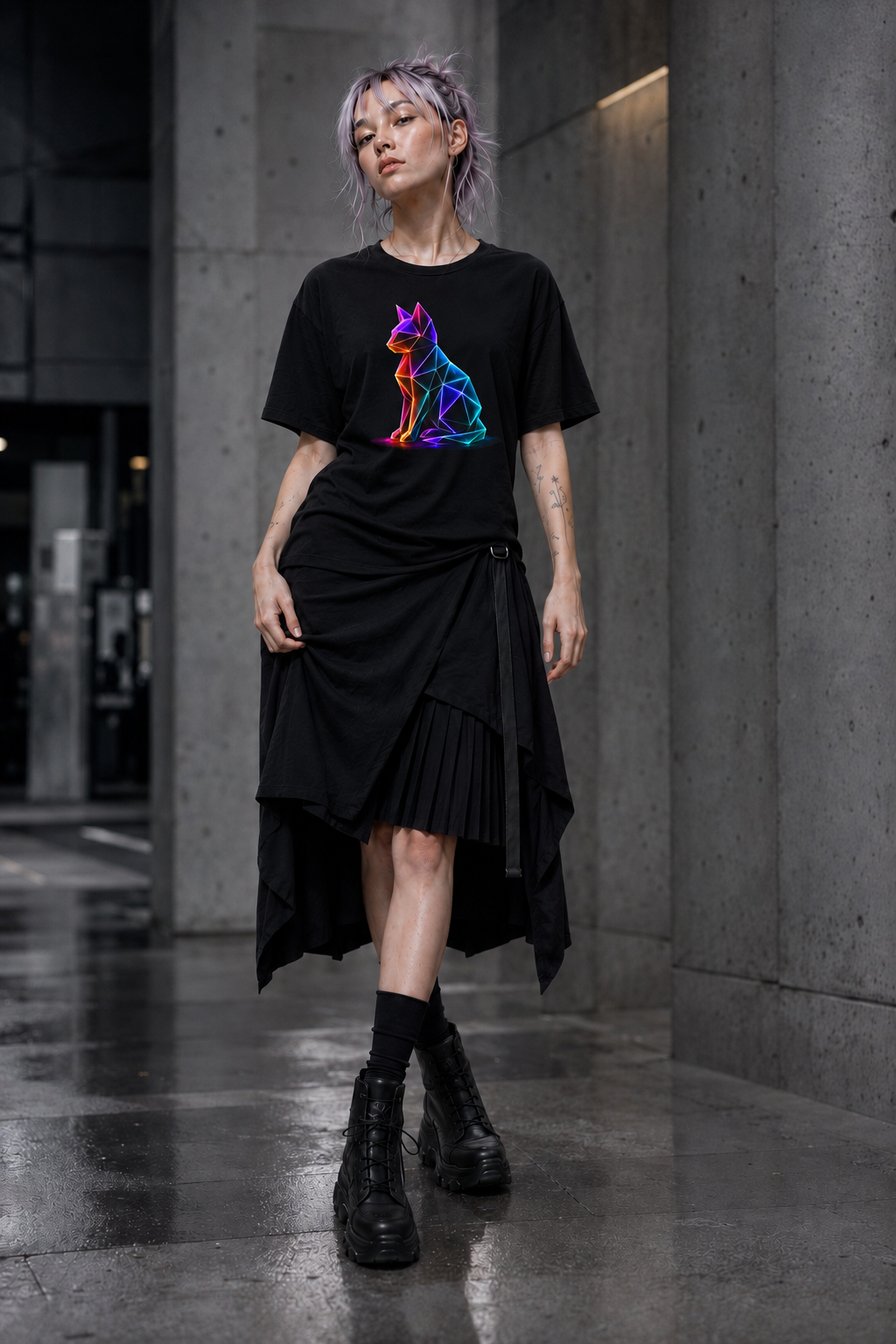 Origami Cat Shirt. Authenticity Instinct Tee